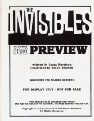 The Invisibles (Series One) 1994 - 1996