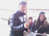 Morten Harket with his copy